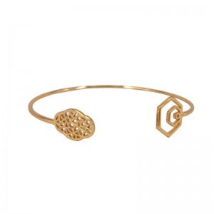 Begonia blomma öppet armband