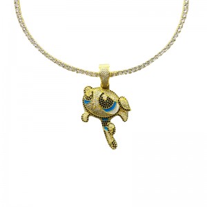 Solid Flying PoliceWoman Zircon Pendant