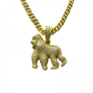 Personlighet King Kong Roaring Gorilla Zircon Pendant